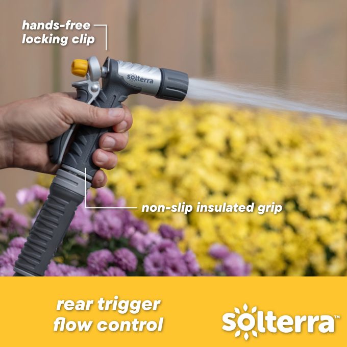 Pro Series Adjustable Metal Hose Nozzle with Rear Trigger
