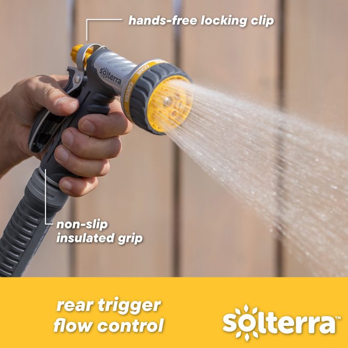 Pro Series 8-Pattern Garden Hose Nozzle with Rear Trigger