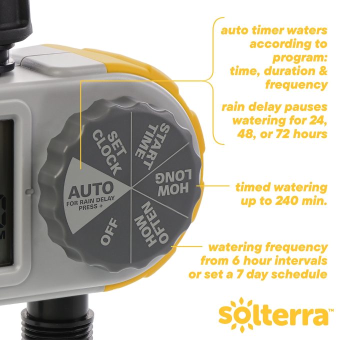 Single-Dial Two-Outlet Hose Timer