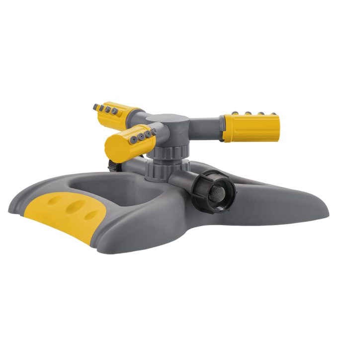 Plastic 3-Arm Spinning Sprinkler on Heavy-Duty Base