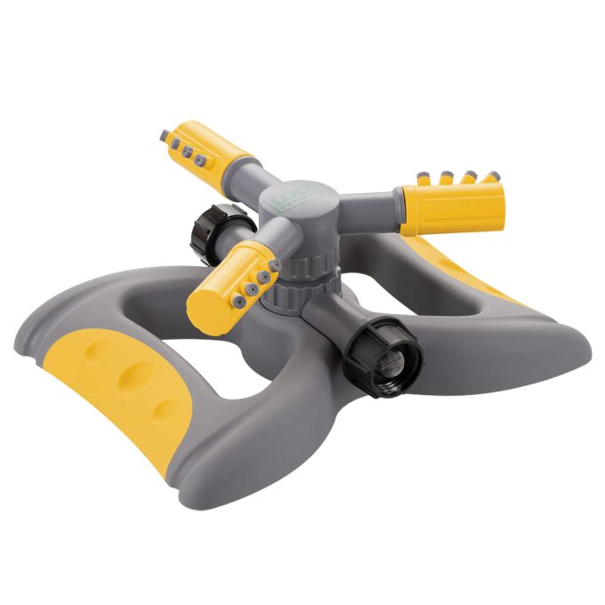 Plastic 3-Arm Spinning Sprinkler on Heavy-Duty Base