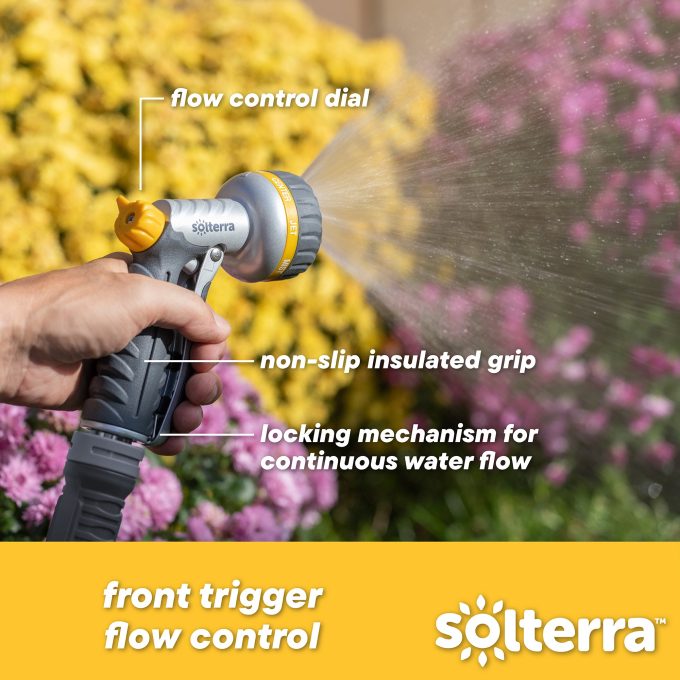 8-Pattern Garden Hose Nozzle with Front Trigger