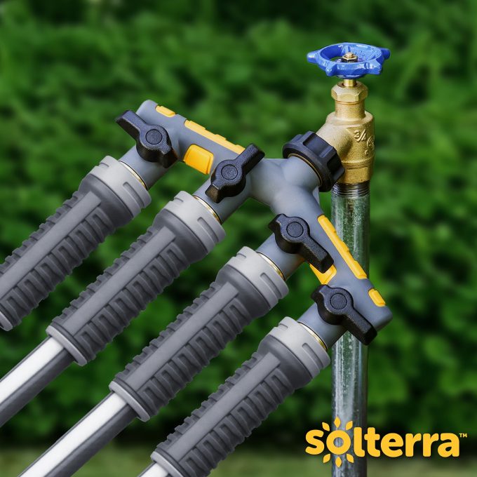 Garden Hose Manifold with Shut-offs