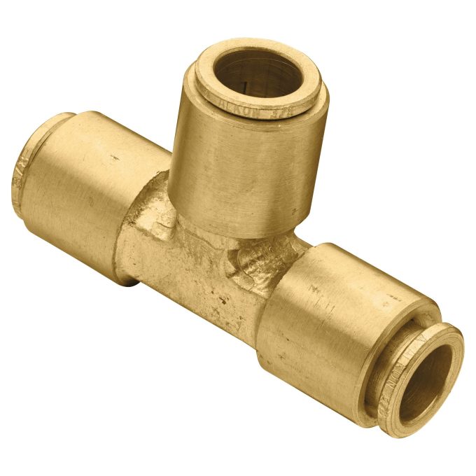 3/8 Inch Brass Slip-Lok 3 Way Tee