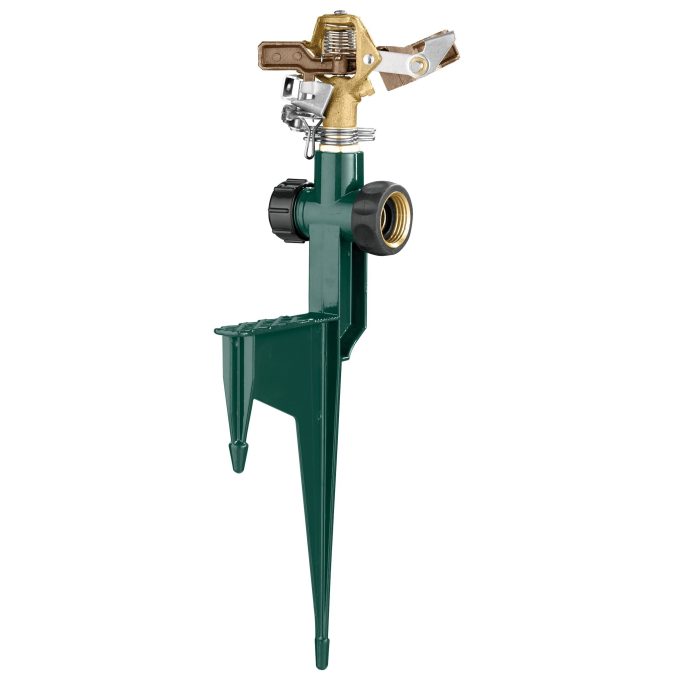1/2-in. Brass Impact Sprinkler on Metal Step Spike