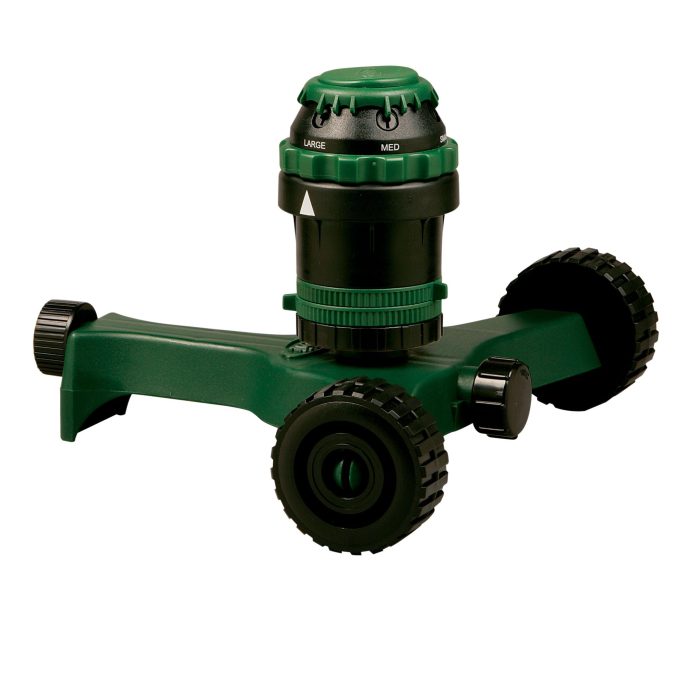 H2O-Six® Gear-Drive Sprinkler on Plastic Wheel Base