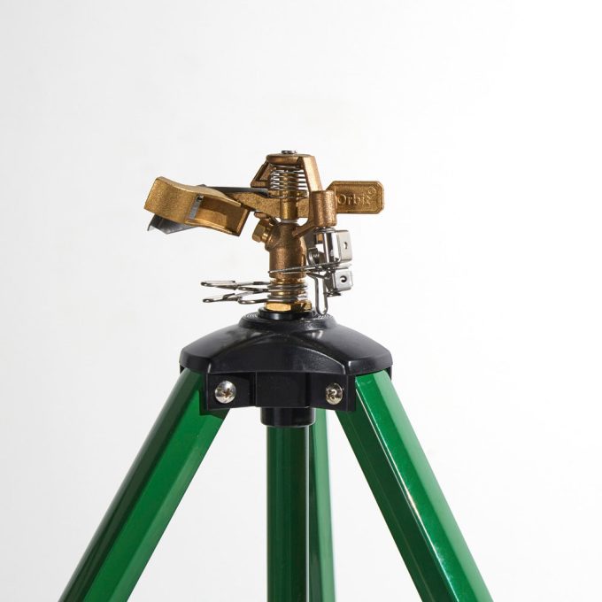 1/2 Inch Brass Impact Sprinkler on Tripod Base