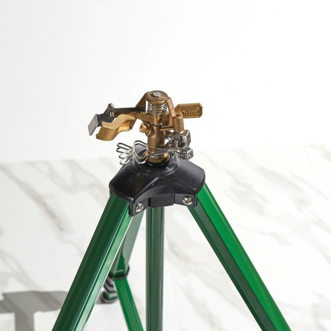 1/2 Inch Brass Impact Sprinkler on Tripod Base